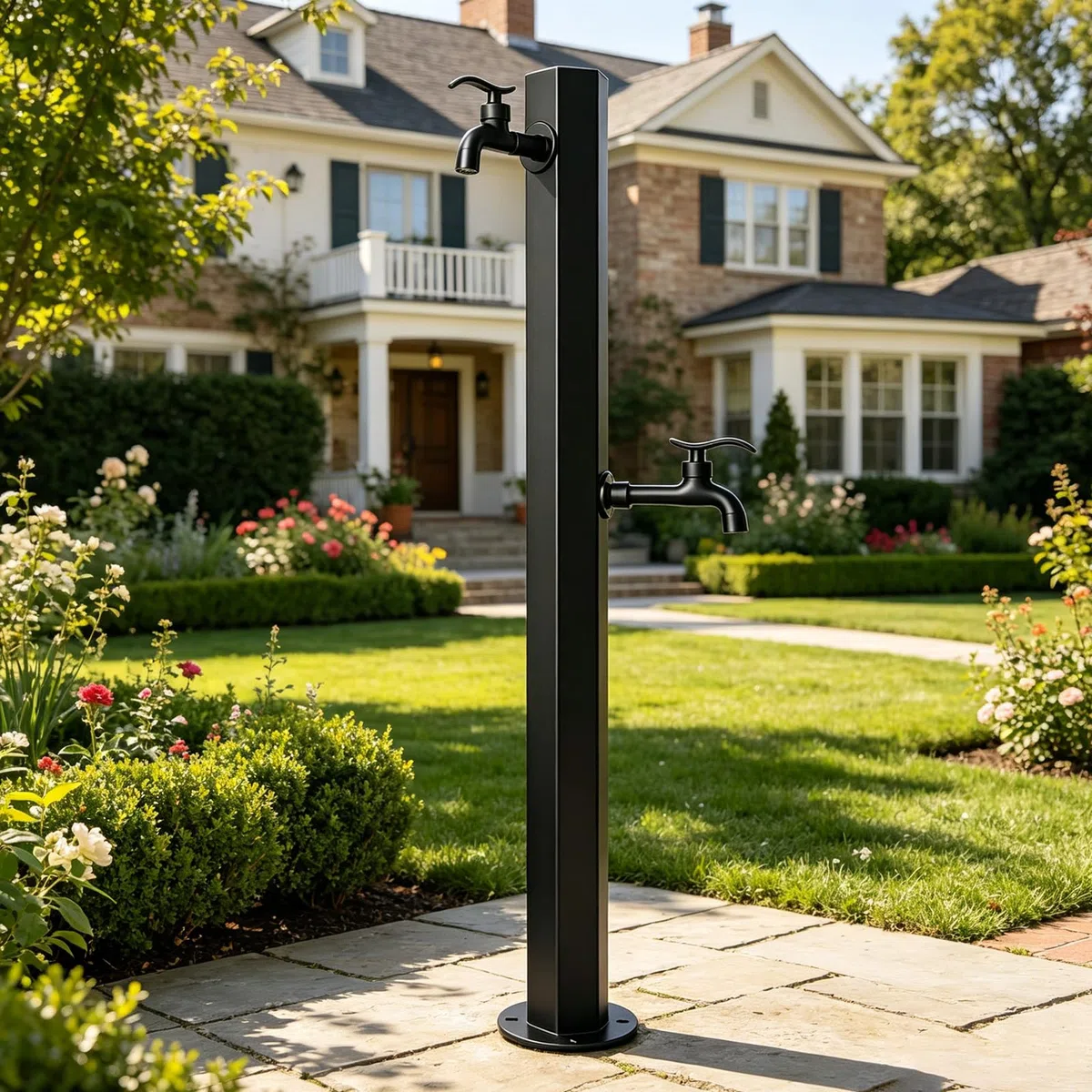 Colonne D'eau Extérieure En Acier Inoxydable, Robinet Exterieur Jardin, Distributeur D'eau En Acier Inoxydable,Générique Colonne A Eau,En Acier Inoxydable 304,Pour Irrigation Et Lavage
