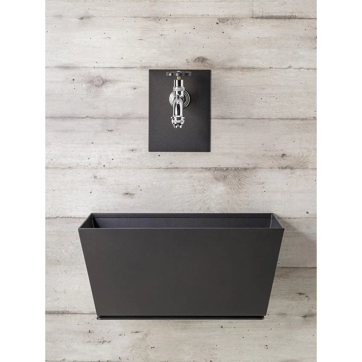 belfer Fontaine murale de jardin avec robinet et baignoire 42/PRQ Anthracite