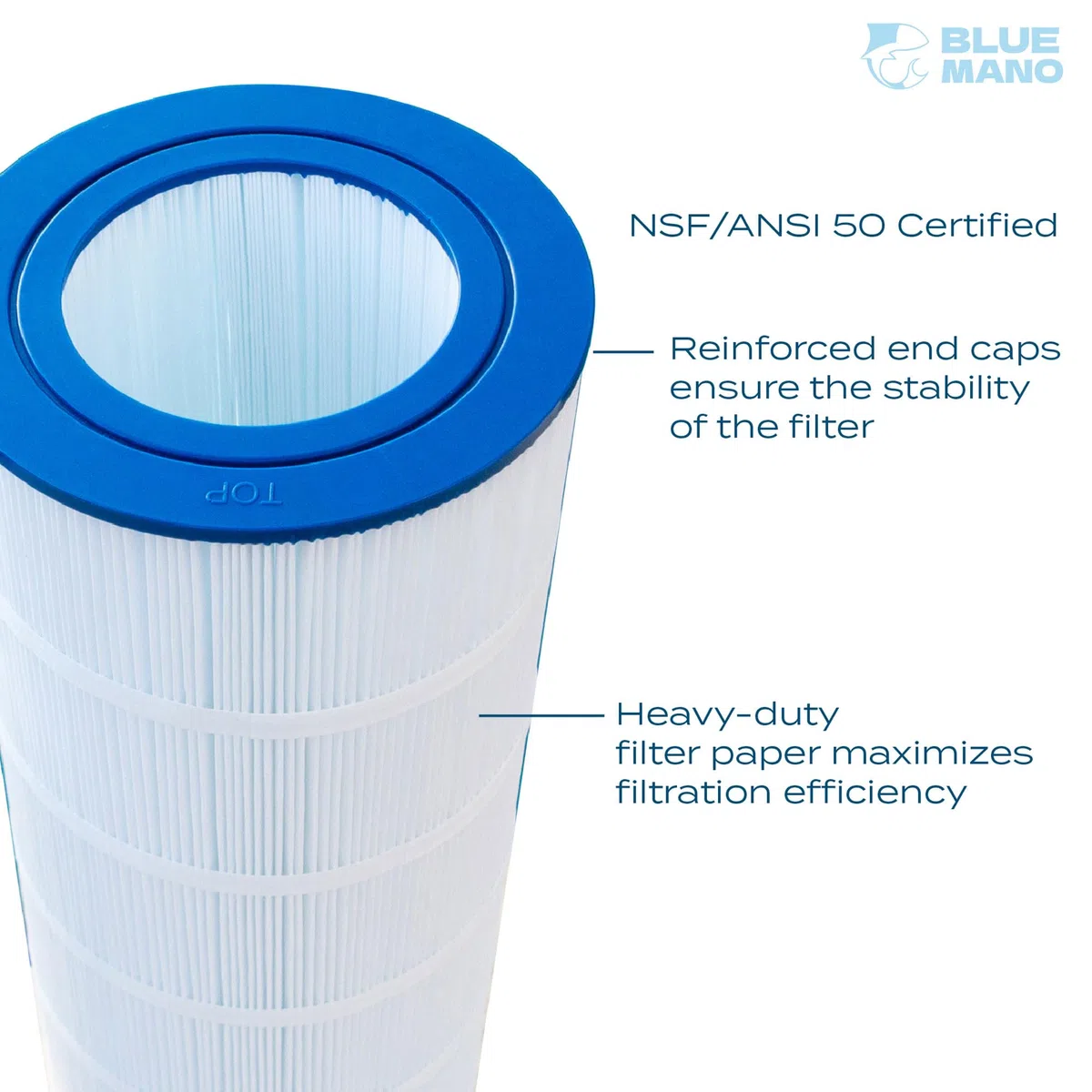 Blue Mano Cartouches de filtre de piscine de rechange pour Pentair Clean and Clear 150, Posi-Clear PCRP150, R173216, 59054300, PAP150-4, Unicel C-9415, Filbur FC-0687, Aladdin 25005