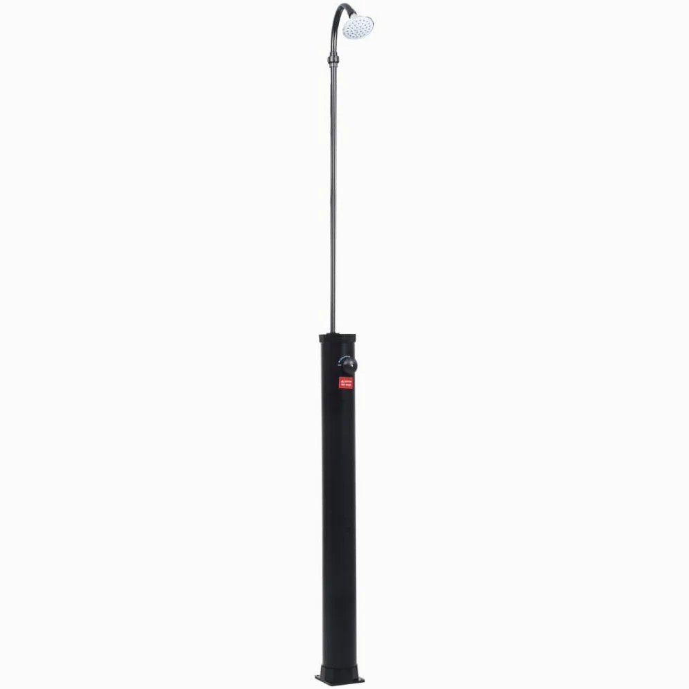 Douche Solaire de Jardin Noir 215 cm 8 L, Douche de Jardin pour Camping, Jardin, Piscine, Extérieure
