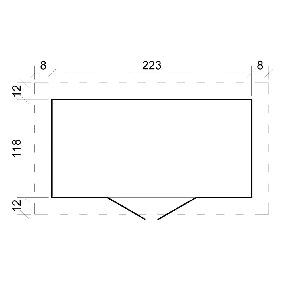 Abri de Jardin en Bois avec Sol TRAITÉ - Stockage extérieur l239xL142xH200cm/2.63 m2 - Petit abri à Outils, Local à vélos - TIMBELA M310C+M310G