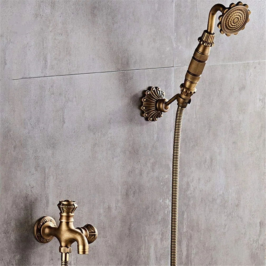 Robinet Bibcock mural en laiton antique pour salle de bain et jardin Utilisation extérieure