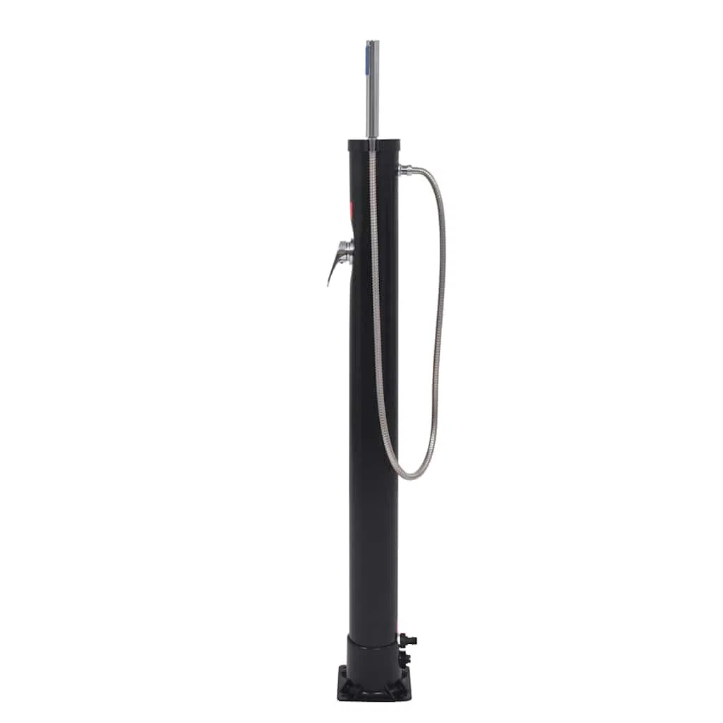 Douche Solaire 8 L PVC Acier Noir adaptée pour Jardin Piscine Spa Bassin Chauffage extérieur avec Pomme de Douche Flexible et Fixation Solide pour Une Utilisation Pratique en Plein air