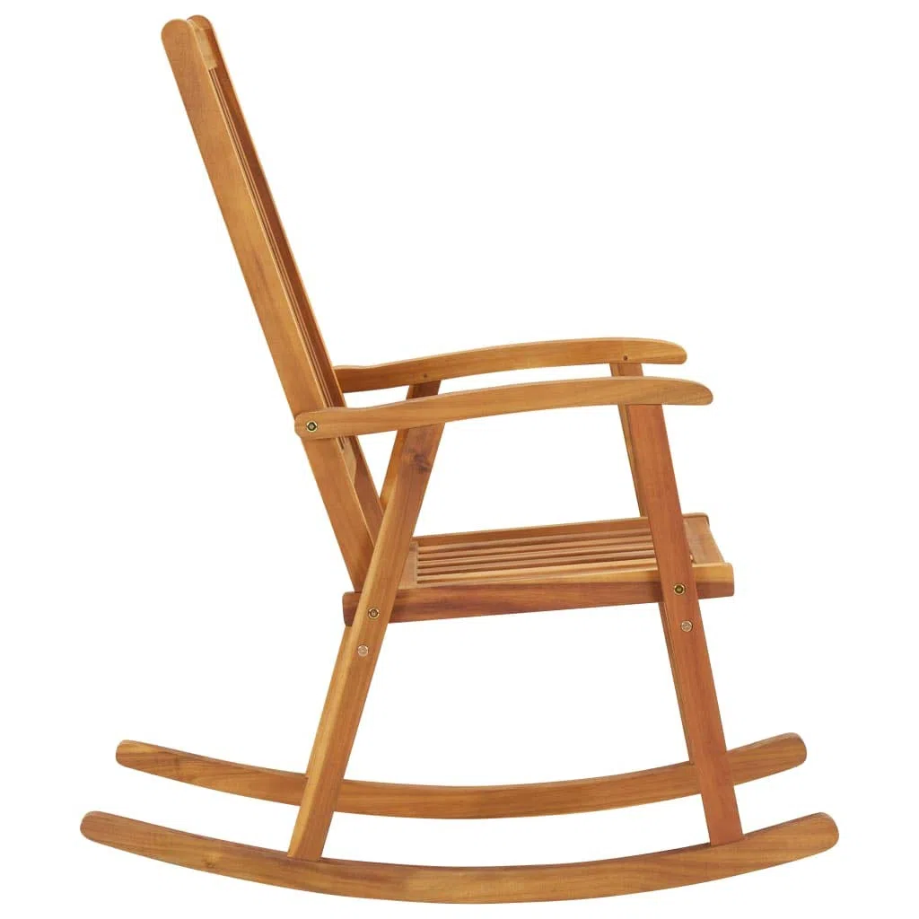 Homgoday Rocking Chair with Cushions Solid Acacia Wood (311844+43181), Chaises de salle à manger pour jardin, Chaises d'extérieur, Mobilier de chaise de jardin, Mobilier d'extérieur