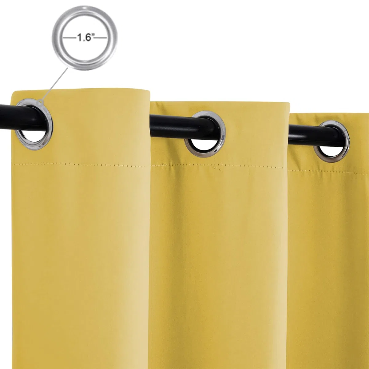 Revêtement extérieur imperméable avec œillets – 1 pièce jaune pour balcon, terrasse et terrasse – 254 x 305 cm, parfait pour protéger l'intimité et le soleil