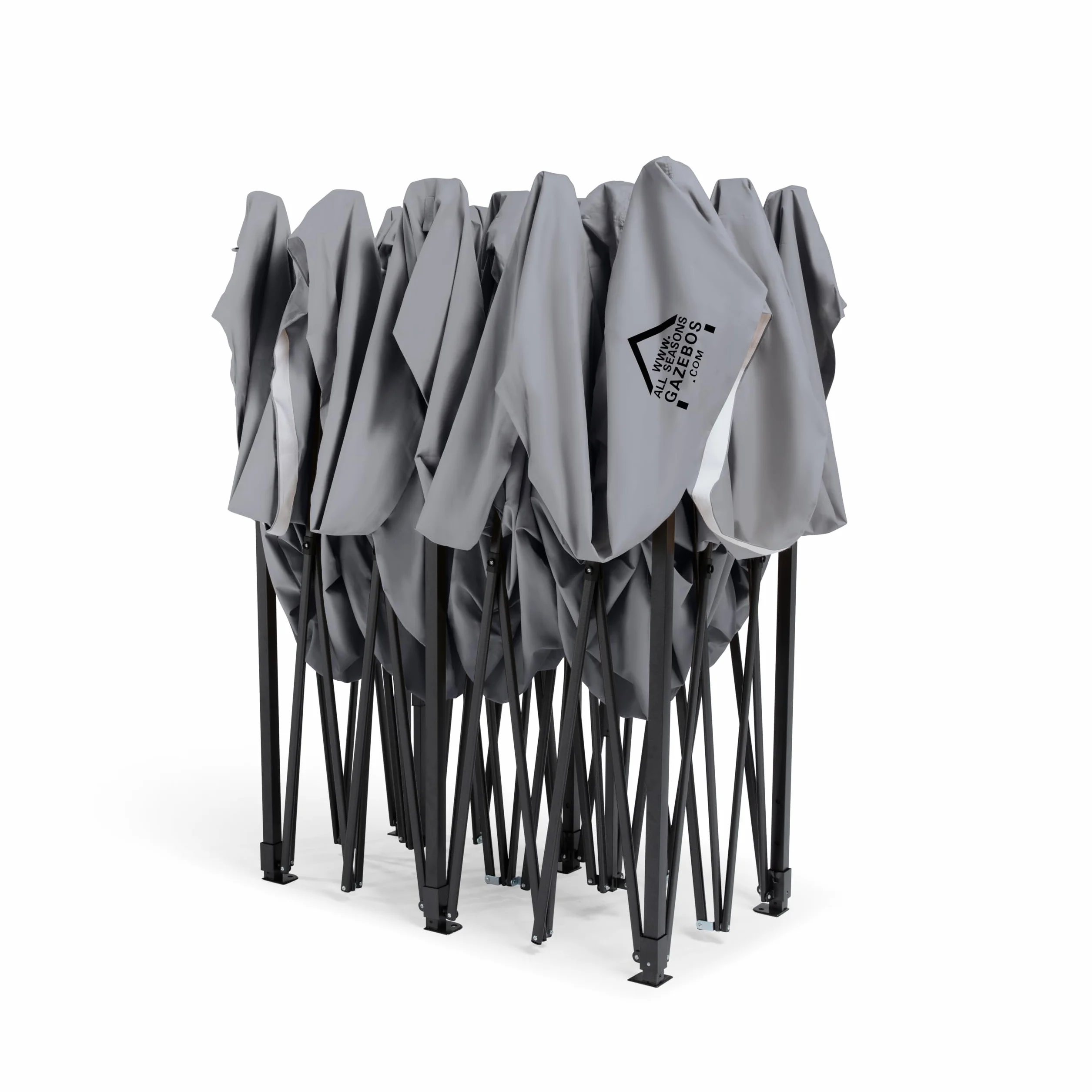All Seasons Gazebos - Tonnelle Pop-up 3x6m entièrement imperméable avec 4 parois latérales Premium - Gris métallisé