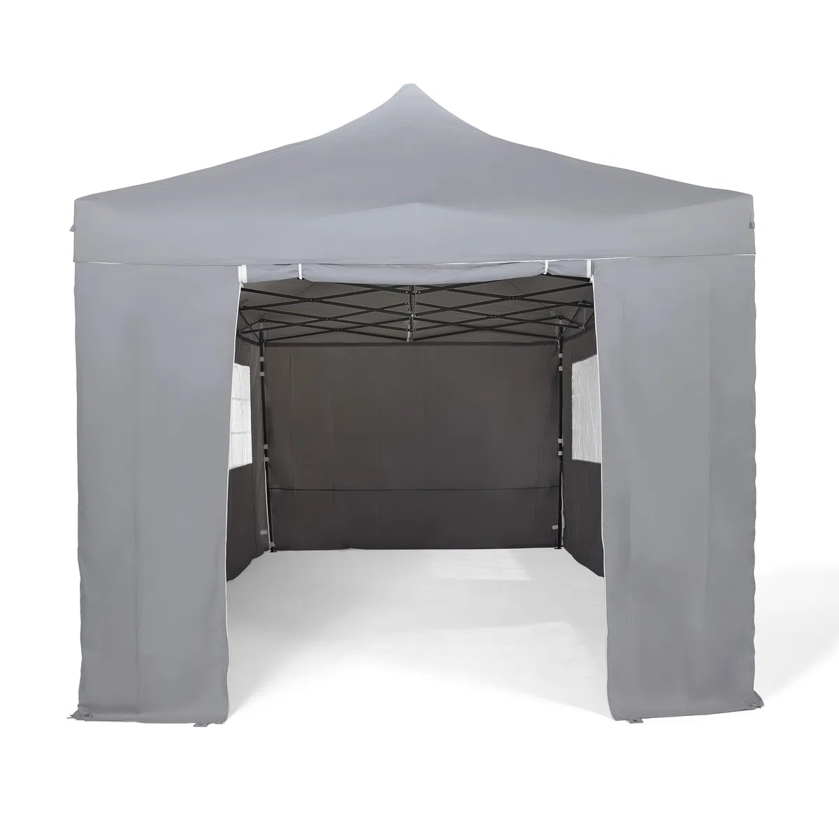 All Seasons Gazebos - Tonnelle Pop-up 3x6m entièrement imperméable avec 4 parois latérales Premium - Gris métallisé