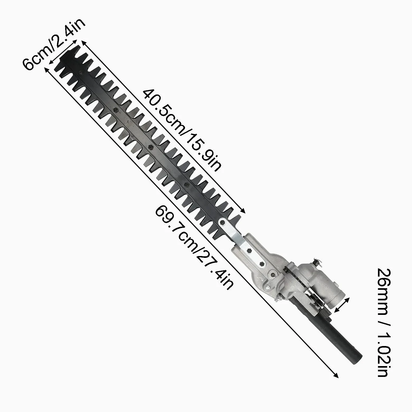 Tête de Taille-haie 26 mm à 9 Dents pour débroussailleuse – Lame Double Tranchant avec Trou Rond, Accessoire de Jardinage Robuste et précis pour Une Nette des Haies et b
