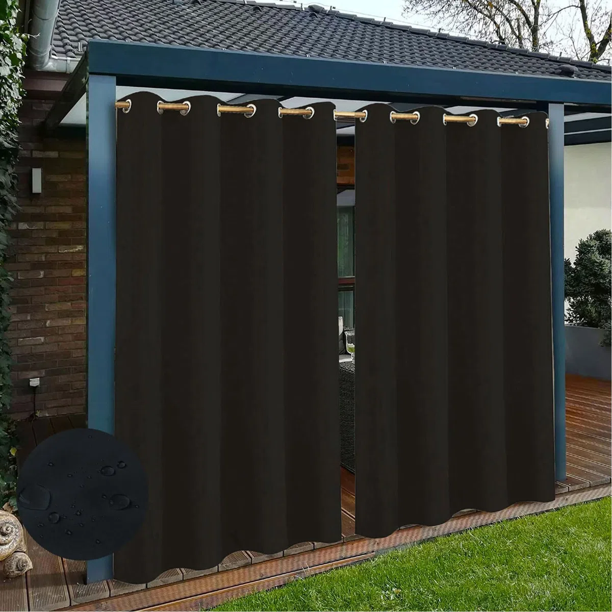 Panneaux d'intimité imperméables et résistants aux intempéries pour une utilisation en extérieur et intérieur - Œillets sur le dessus, 254 cm x 223 cm, idéal pour clôture de jardin et solutions
