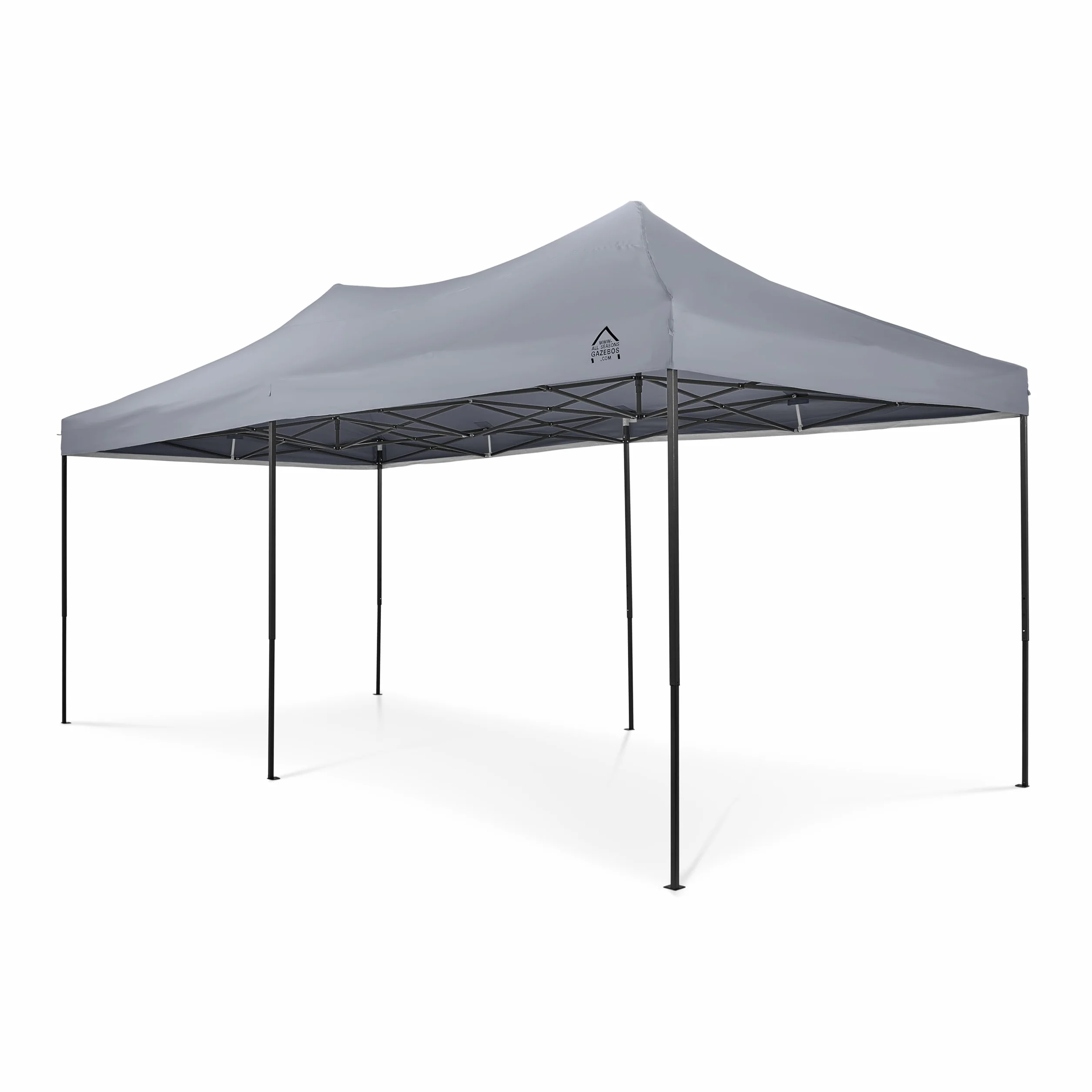 All Seasons Gazebos - Tonnelle Pop-up 3x6m entièrement imperméable avec 4 parois latérales Premium - Gris métallisé