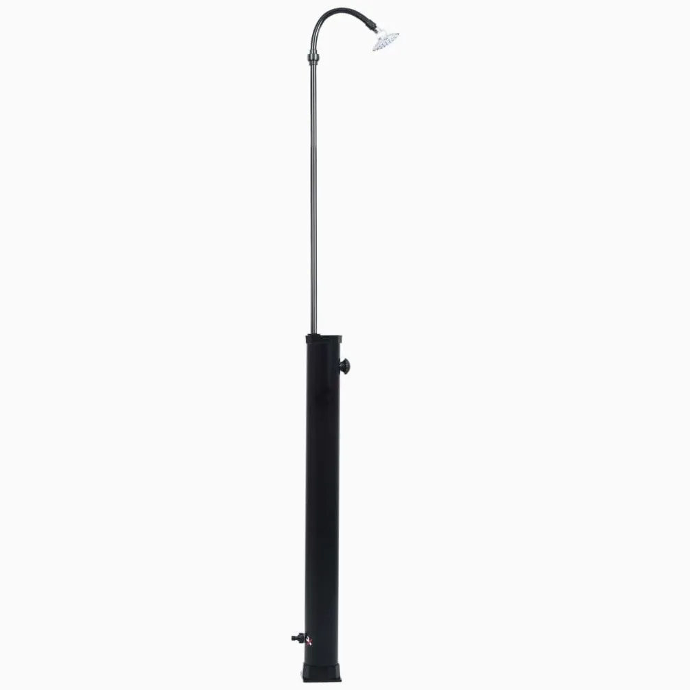 Douche Solaire de Jardin Noir 215 cm 8 L, Douche de Jardin pour Camping, Jardin, Piscine, Extérieure