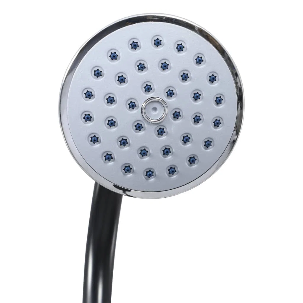 Douche Solaire de Jardin Noir 215 cm 8 L, Douche de Jardin pour Camping, Jardin, Piscine, Extérieure